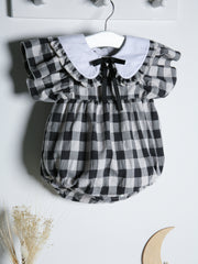Phi Black Check Romper