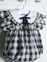 Phi Black Check Romper
