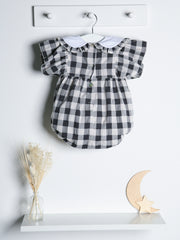 Phi Black Check Romper