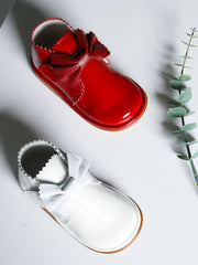 Borboleta White 'Sharon' Patent Leather Bow Boot