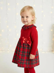 Pex 'Izzie' Tartan & Knitted Dress