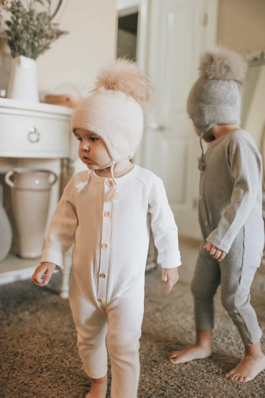 Petite Maison Kids Oatmeal Cashmere Aviator Hat