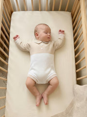 Pex 'Parker' beige & white knitted romper