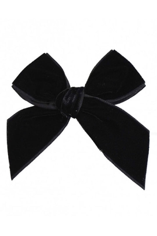 Condor black velvet bow