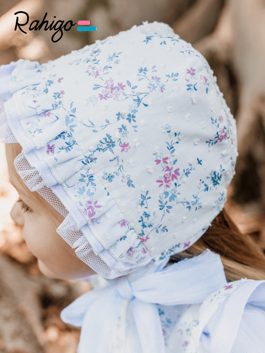 Rahigo Soft blue floral bonnet
