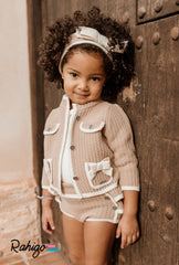 Rahigo camel 3 piece knitted set