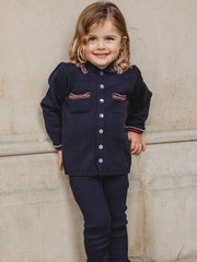 'Buttoned Up' Navy knitted cardigan & legging set