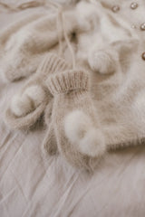 Petite Maison Kids Cream Cashmere Mittens