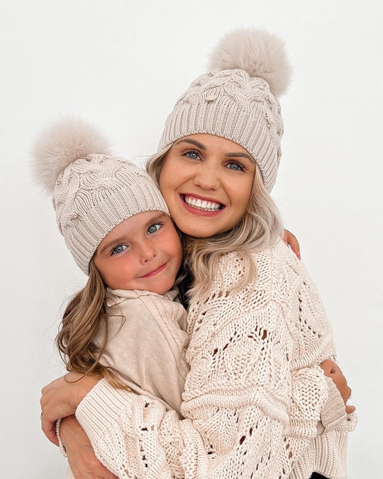 Petite Maison Kids Sandstone Merino Wool Beanie Hat