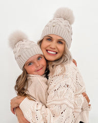 Petite Maison Kids Sandstone Merino Wool Beanie Hat