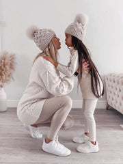 Petite Maison Kids Sandstone Merino Wool Beanie Hat