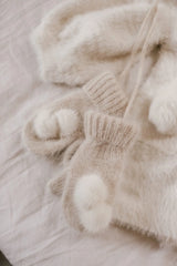 Petite Maison Kids Cream Cashmere Mittens