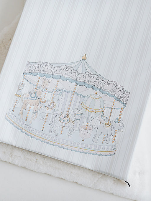 The Gilded Bird 'Carousel' Beige Stripe Wedge Mat