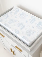 The Gilded Bird 'Spring Toile' Blue Wedge Mat