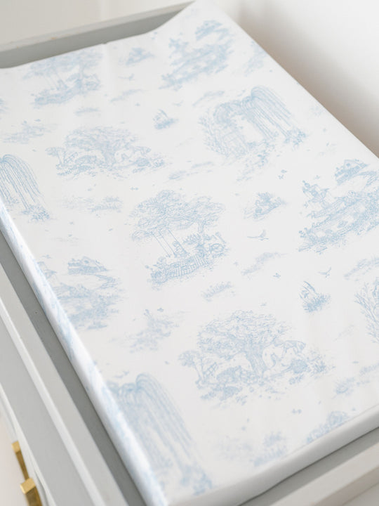 The Gilded Bird 'Spring Toile' Blue Wedge Mat