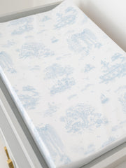 The Gilded Bird 'Spring Toile' Blue Wedge Mat