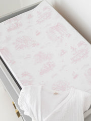The Gilded Bird 'Spring Toile' Pink Wedge Mat