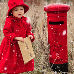 Sarah Louise Traditional velvet trimmed red coat & hat