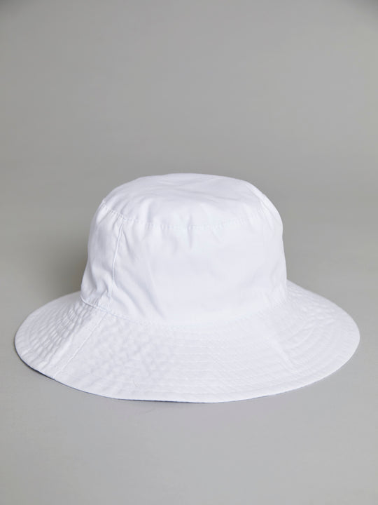 White Wide Brim Cotton Summer Hat