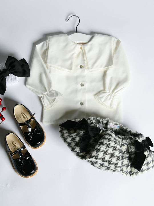 Fofettes Ivory Statement Collar Blouse