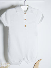 Wedoble White Knitted Romper