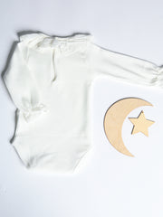 Calamaro Ivory Plumeti Frill Collar Vest