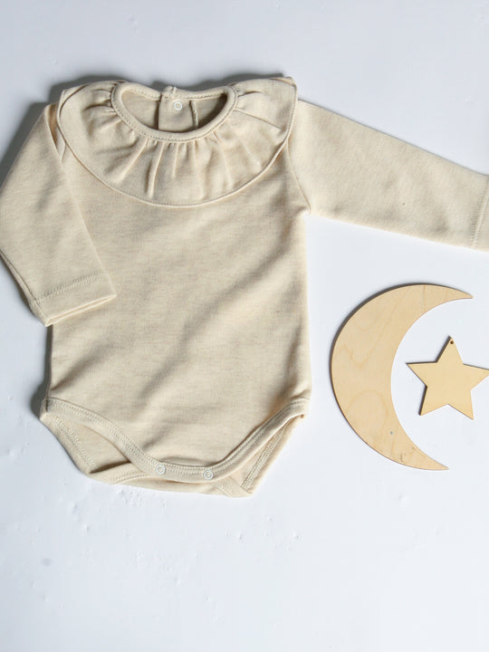 Calamaro Beige Frill Collar Vest