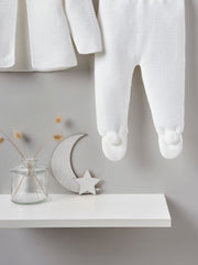 Dandelion pom pom knitted set - white - Rose & Albert