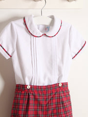 Artesanias Filitia 'Jonas' Red Tartan Short Set