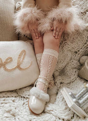 Petite maison kids white daisy lace socks