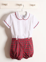 Artesanias Filitia 'Jonas' Red Tartan Short Set
