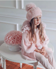 Milana Victoria Faux Fur Sweater Coat – Petite Maison Kids