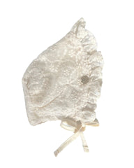 Petite Maison Kids Ivory Lace Bonnet