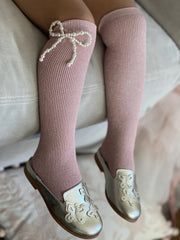 Petite Maison Pink Perla Shimmer Socks