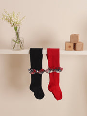 Meia Pata tartan bow tights - Rose & Albert