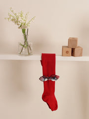 Meia Pata tartan bow tights - Rose & Albert