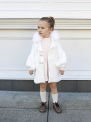 Milana Victoria Faux Fur Sweater Coat – Petite Maison Kids