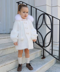 Milana Victoria Faux Fur Sweater Coat – Petite Maison Kids